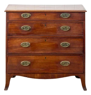 Late 18th Century George III Mahogany 4-Drawer Chest of Drawers