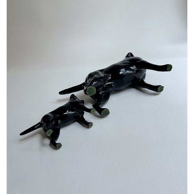Two British Beswick Black Labrador Dog Porcelain Figurines, C. 1960 For Sale - Image 13 of 17