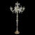 Floor lamp in transparent and white Murano glass, forged with ancient lace workmanship and with decorative elements in 24k...