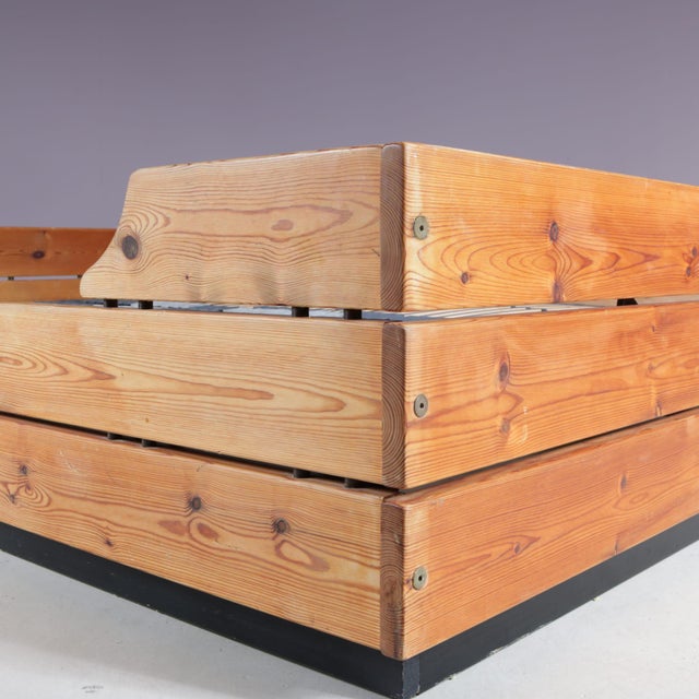 Wood Finnish Pine Wooden Bed, 1970s For Sale - Image 7 of 15