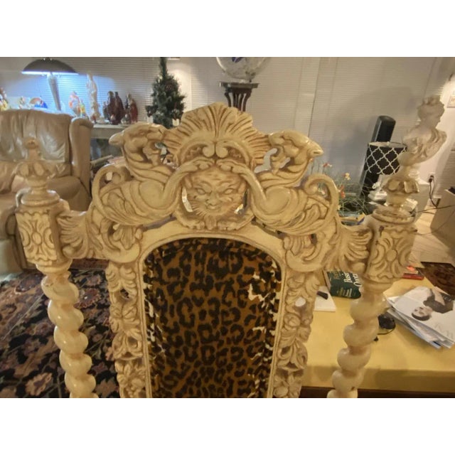 19th Century Gothic Lion Head & Griffin Armchairs - A Pair For Sale - Image 12 of 13