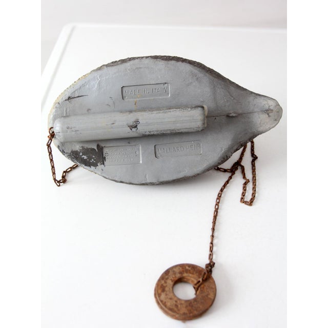 Vintage 1970s Victor Mallard Hen Duck Decoy With Weight For Sale - Image 13 of 14