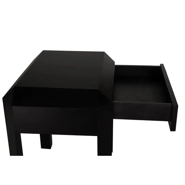 Wood NOIR Obtuse Side Table For Sale - Image 7 of 9