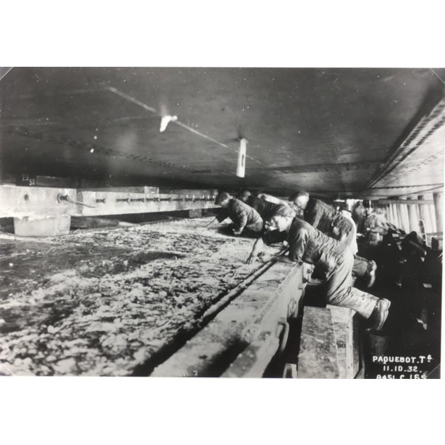 1930s Le Normandie Steamer French Press Photograph For Sale