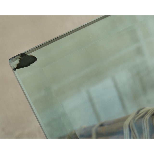 McGuire Organic Modern Bamboo Glass Breakfast Dining Table For Sale - Image 12 of 12