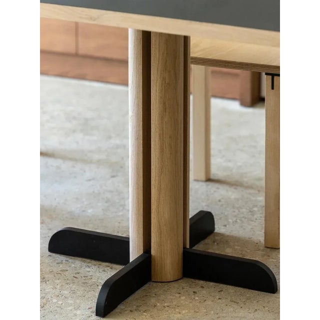 Contemporary Toucan Rectangle Table in Black and Natural Oak by Anthony Guerrée for Kann Design For Sale - Image 3 of 7