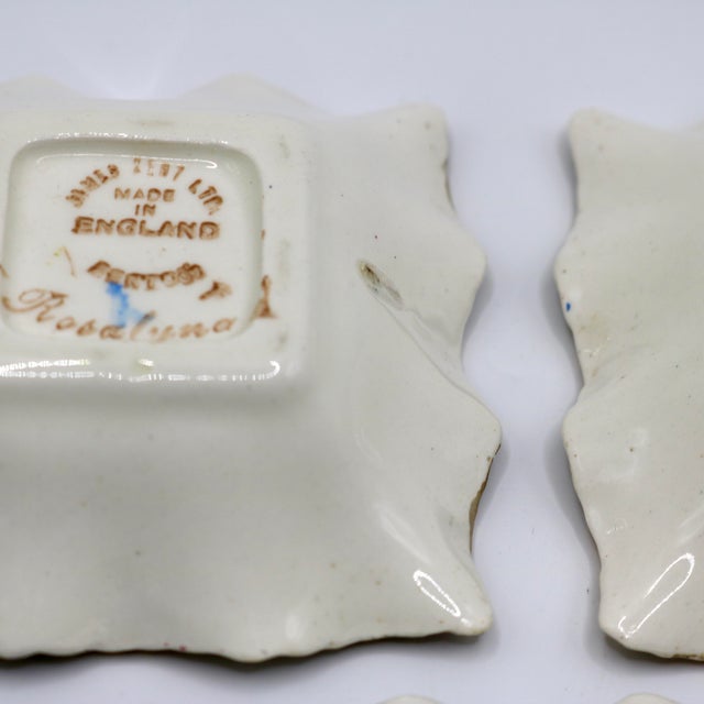 Metal 1930s James Kent Fenton "Rosalynde" Floral Chintz Nut Dishes - Set of 3 For Sale - Image 7 of 12