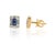 Not Yet Made - Made To Order Genuine Baguette Sapphire Diamond Pushback Stud Earrings 18k Solid Yellow Gold - a Pair For Sale - Image 5 of 8