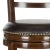 Studded Swivel Barstool in Espresso & Brown For Sale - Image 4 of 6