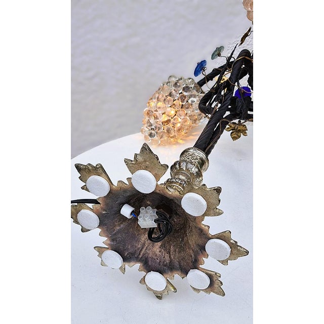 Vintage Murano Glass Grape Table Lamp, 1975 For Sale - Image 9 of 17