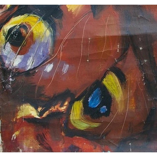 1990s 1990s Abstract Butterfly Oil Painting, Avant-Garde Expressionism, Ukrainian Artist 90-94 For Sale - Image 5 of 6