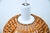 Brown Opaline Glass and Wicker Ceiling Lamp, 1960s For Sale - Image 8 of 11