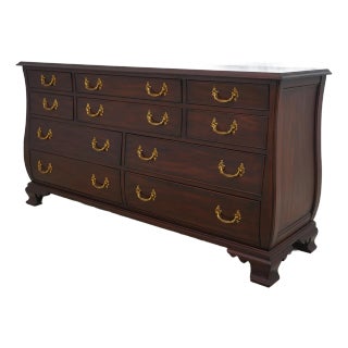 Henkel Harris Bombe Base Mahogany Bedroom Dresser For Sale