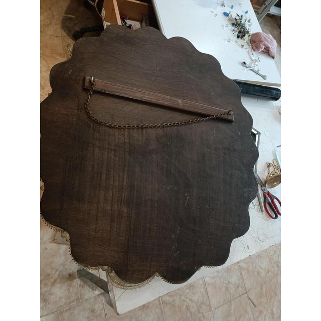 Wood Venetian Murano Mirror For Sale - Image 7 of 8