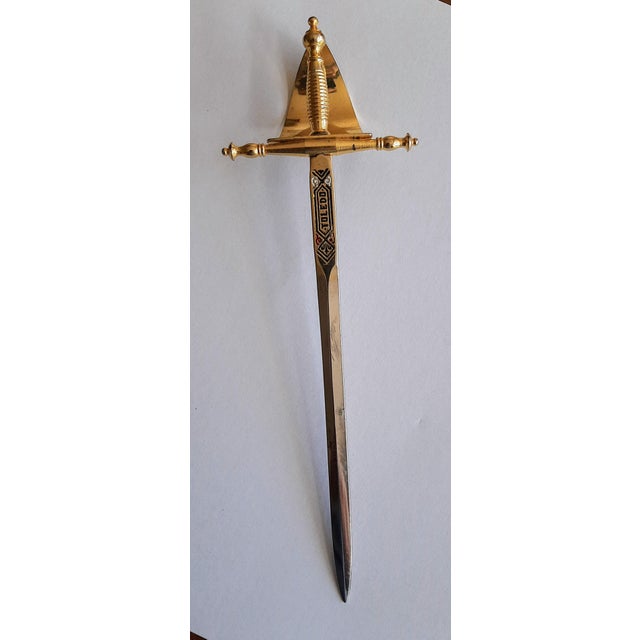 Toledo Brass Letter Opener For Sale - Image 4 of 7
