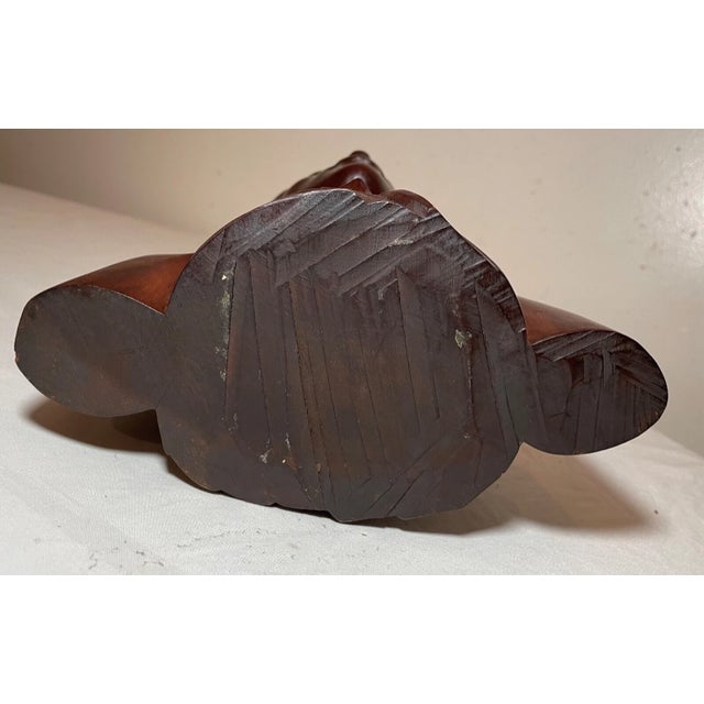 Antique Carved Balinese Indonesian Bali Woman Lady Bust Wood Carving Sculpture For Sale - Image 10 of 12