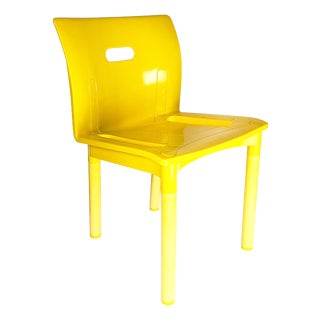 Yellow Plastic K 4860 Chair by A. Castelli Ferrieri for Kartell, 1978 For Sale