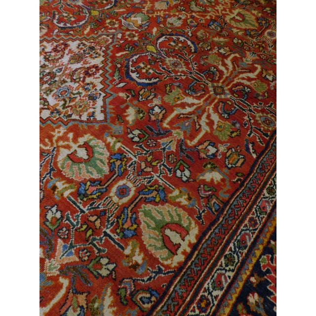 Textile Vintage Hand Knotted Persian Mahal Rug For Sale - Image 7 of 13