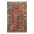 Mid 20th Century Small Traditional Rust Floral Antique Tabriz Knotted Wool Rug For Sale