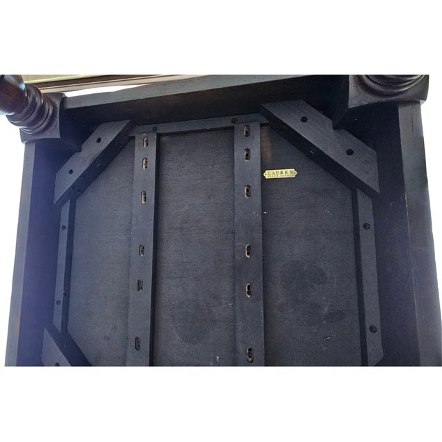 Wood Late 20th Century Ralph Lauren British Colonial Carved Mahogany Side Table For Sale - Image 7 of 7