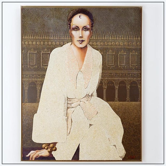 Christian Le Moult, Au Clair de la Lune, Oil on Canvas For Sale - Image 16 of 16