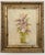 A gorgeous oil on canvas painting in a pastel tone depicting a vase with white flowers and lavenders in a vase. The...