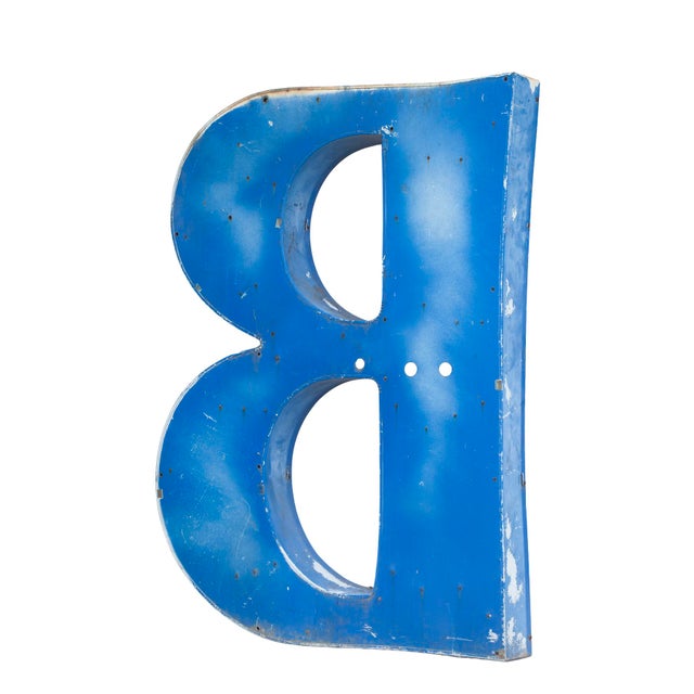 XL Vintage Industrial Upper Case Letter “B” See photo with figure to see the size.