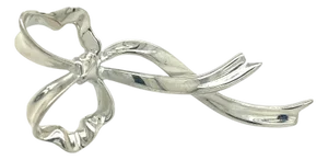 Tiffany & Co Ribbon Brooch Pin Sterling Silver Estate