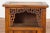 Brown Chinese Qing Dynasty 19th Century Elm Side Cabinet with Fretwork Shelf and Doors For Sale - Image 8 of 13