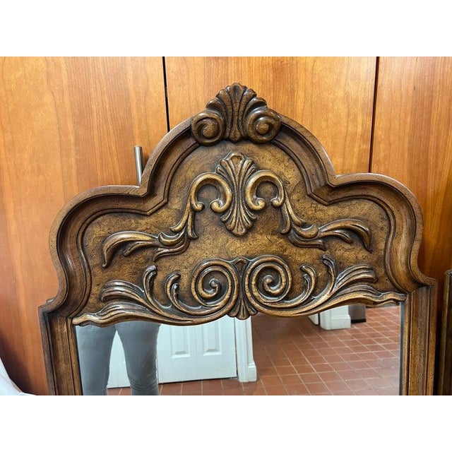 Pair of Elaborately Carved Wooden Mirrors For Sale - Image 13 of 15
