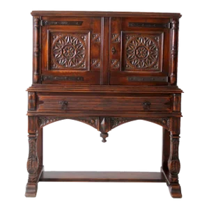 Antique Gothic Style Cabinet