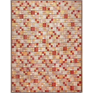 Large Geometric Warm Colors Modern Area Rug For Sale