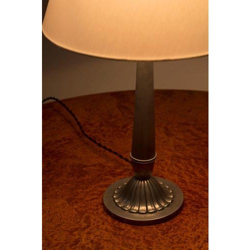 Swedish Grace Pewter Table Lamp, 1931 For Sale - Image 9 of 13