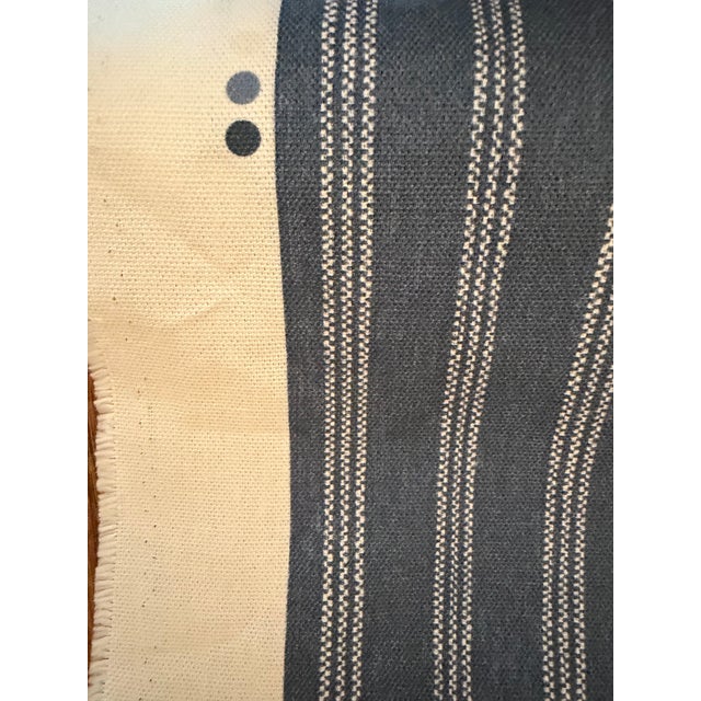 Titley and Marr Tick Tack Cotton Fabric Indigo 1 6/8 Yards For Sale - Image 4 of 5