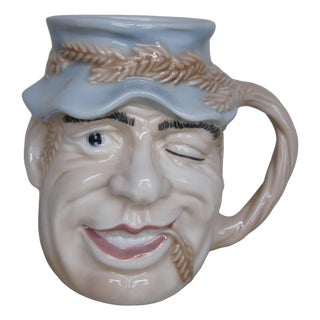 1980s English Royal Doulton John Barleycorn Tankard Folk Character Toby Jug For Sale