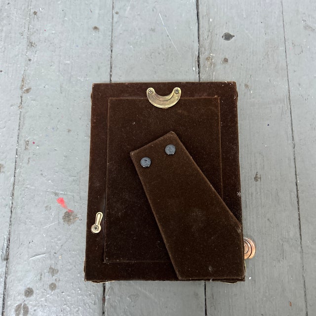 1970s 1970’s Original Rustic Brass and Steel Small Frame For Sale - Image 5 of 5