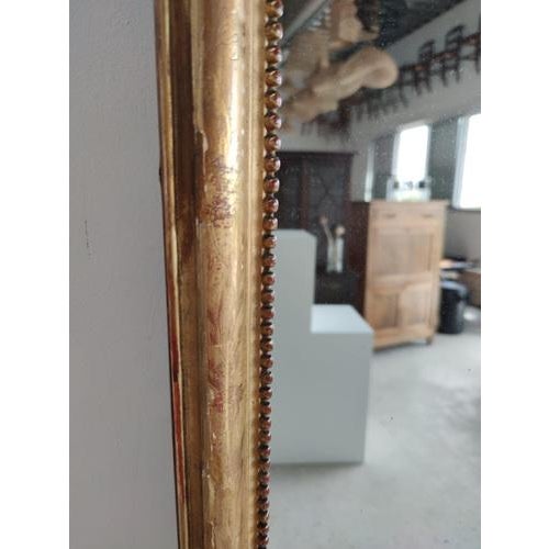 Long Mirror in Wood and Gilded Stucco with Pearls For Sale - Image 9 of 18