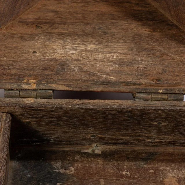 Early 19th Century Indian Brass Bound Lacquered Teak Dowry Box For Sale - Image 11 of 12