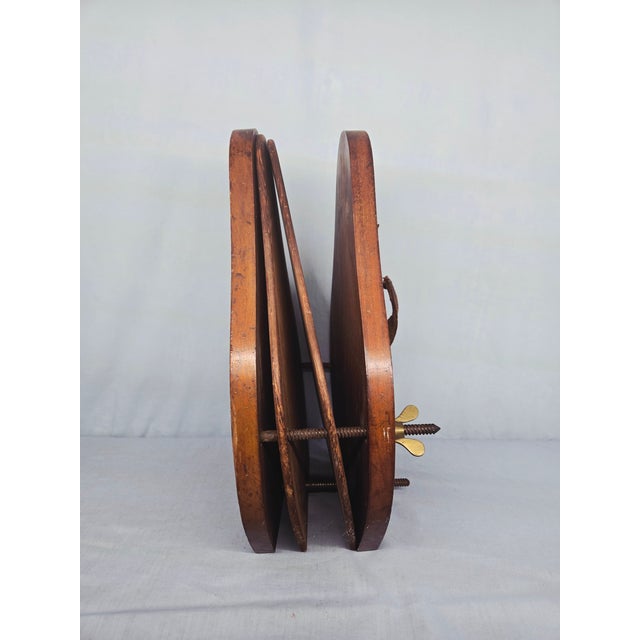 Vintage Multi LawnTennis Racket Press Set of 3 Slazengers Spalding Free Standing For Sale - Image 13 of 16