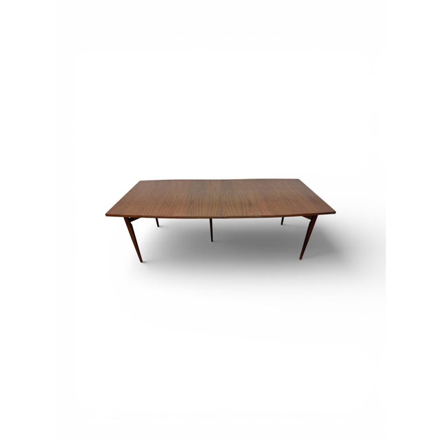 Brown Mid-Century Modern Banquet Size Walnut Dining Table For Sale - Image 8 of 13