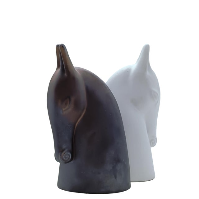 Ceramic Horse Sculptures by Anette Edmark, 1990s, Set of 2 For Sale - Image 3 of 8