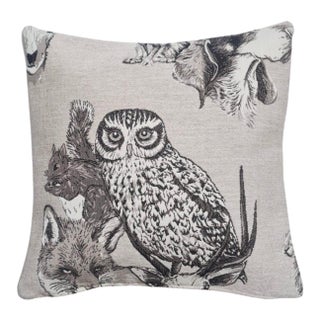 Woodland Friends Tapestry Cushion With Feather Filler - 42x42cm (16"x16") For Sale