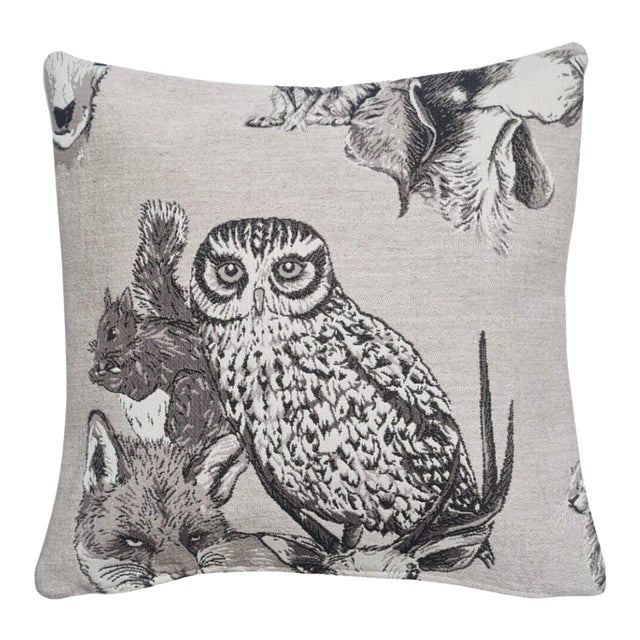 Woodland Friends Tapestry Cushion With Feather Filler - 42x42cm (16"x16") For Sale