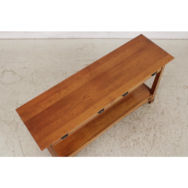 Stickley Highlands Mission Cherry 2 Drawer Sofa Table For Sale In Philadelphia - Image 6 of 18