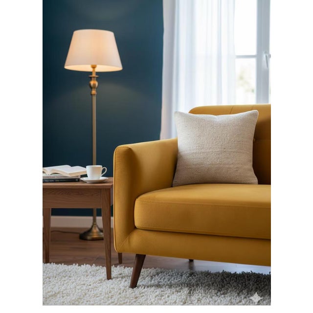 Organic Hemp Pillow, Pure White Ivory Linen-Like Cushion, Handwoven Turkish Anatolian Pillow With Insert, 16x16 In For Sale In New York - Image 6 of 9