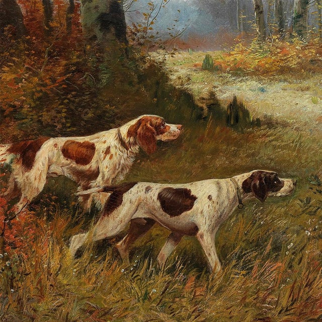 This is a really gorgeous hunting dog print with rich colors. Perfect wall art for your hunting cabin or lodge, or dog...