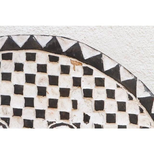 Wood Black & White Bobo African Mask For Sale - Image 7 of 10