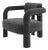Double Arch Armchair in Charcoal Chenille from Insidherland For Sale