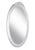 A Vintage Painted White Oval Wall Mirror W/Floral Crown.
