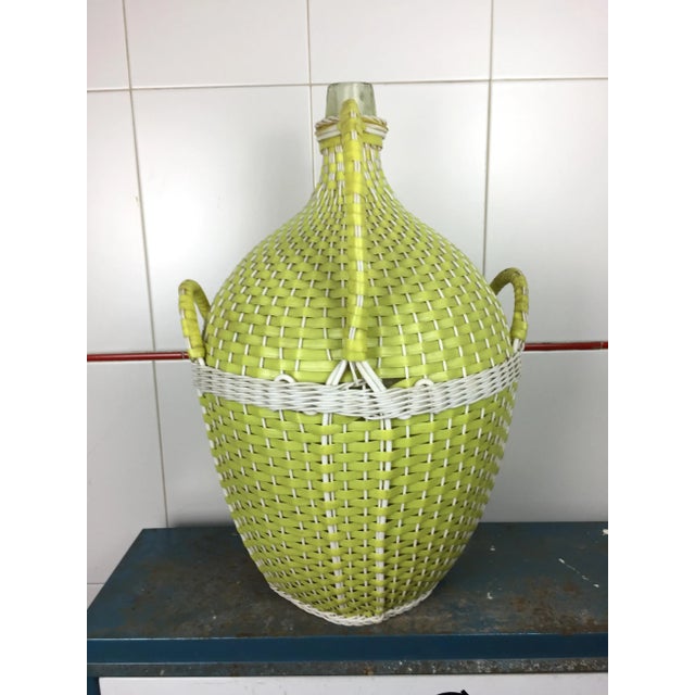 Carboy Wrapped in Plastic with Handles, 1960s For Sale - Image 4 of 5